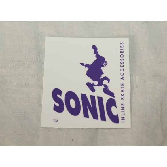 Sonic Grind Plates Vintage Inline Aggressive Rollerblade Logo Sticker - Picture 2 of 3